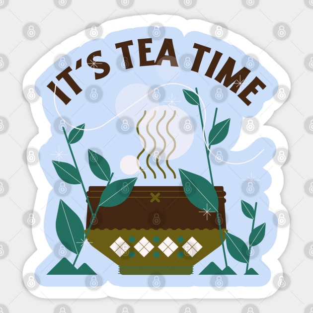 It's Tea Time Sticker by ElevateElegance